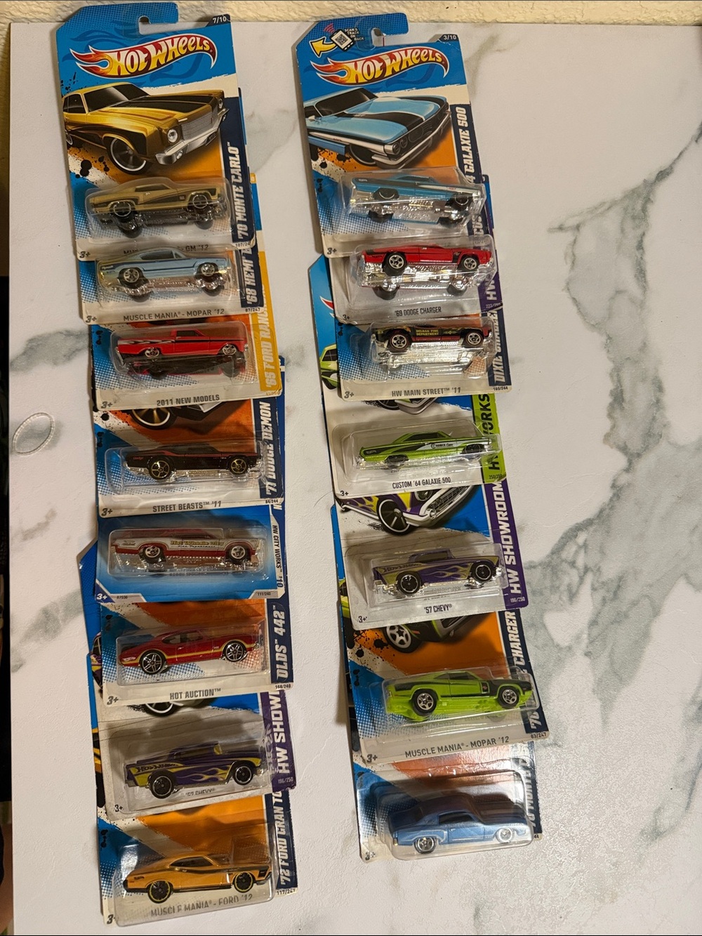 Hot Wheels years 2009, 11 & 12